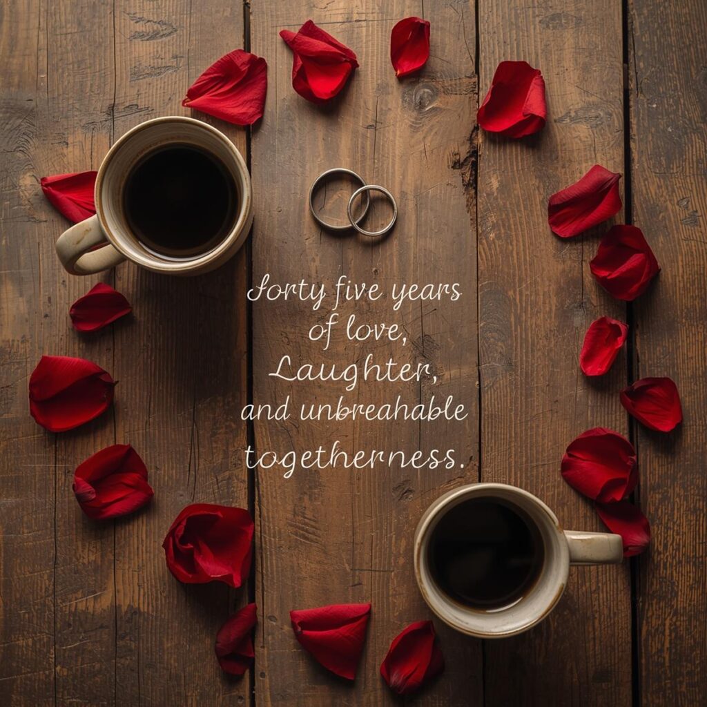 45th Anniversary Wishes for Husband