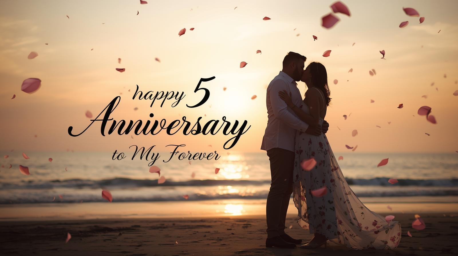 5th Anniversary Wishes for Husband which are heartfelt