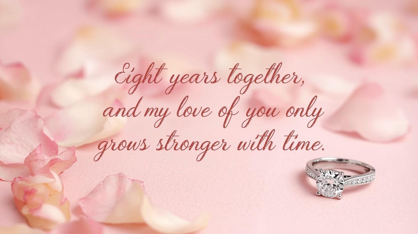 8 Years Anniversary Wishes to Make Them Smile