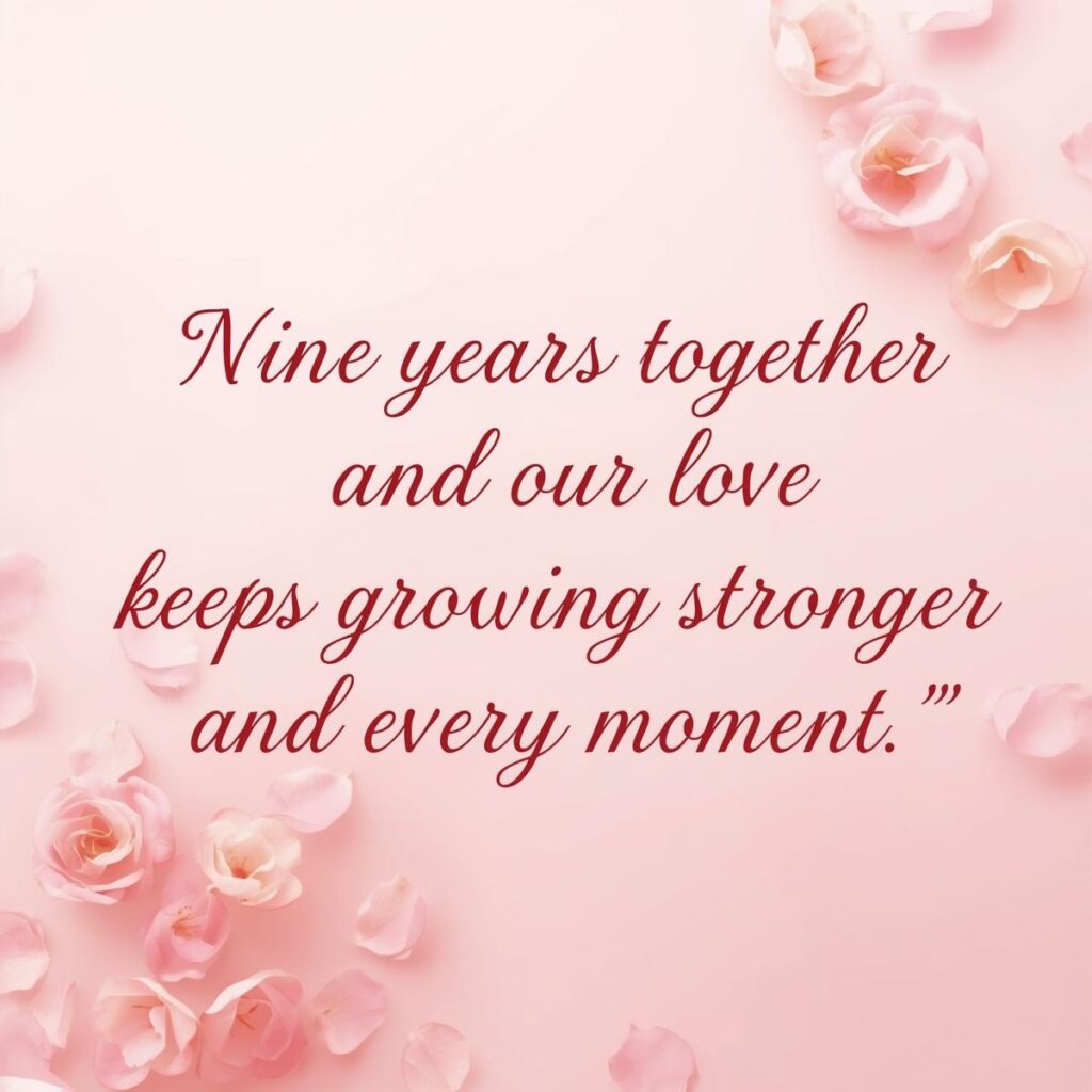 9th Anniversary Wishes for Husband