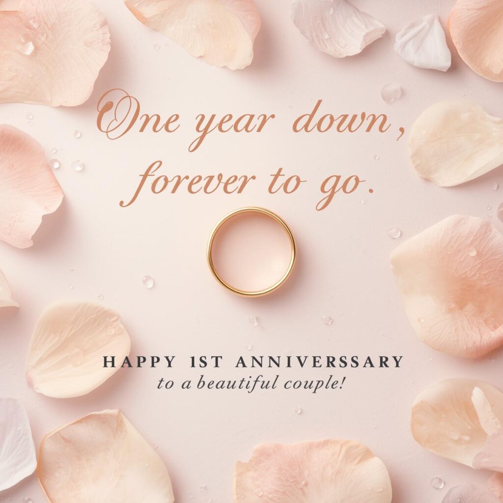 Happy First Anniversary Wishes for Wife