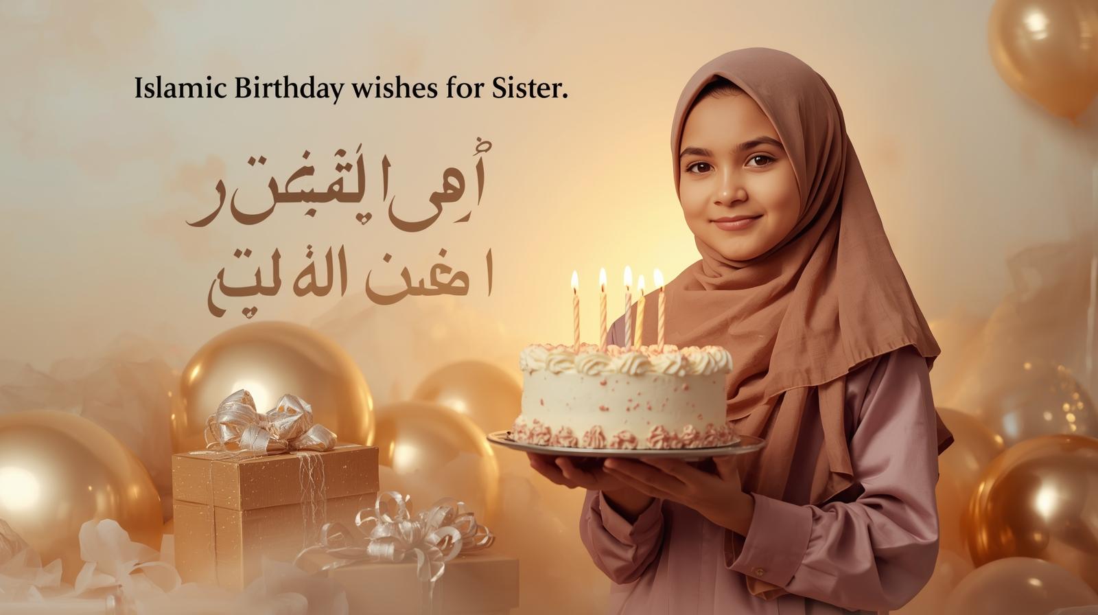 islamic birthday wishes for sister